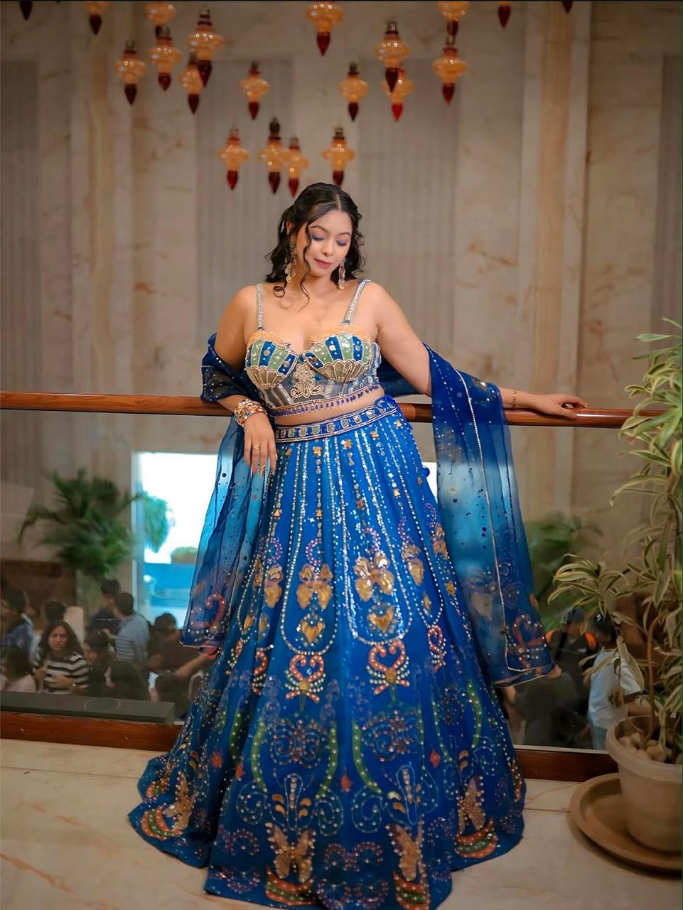 Burgundy Celebration Lehenga